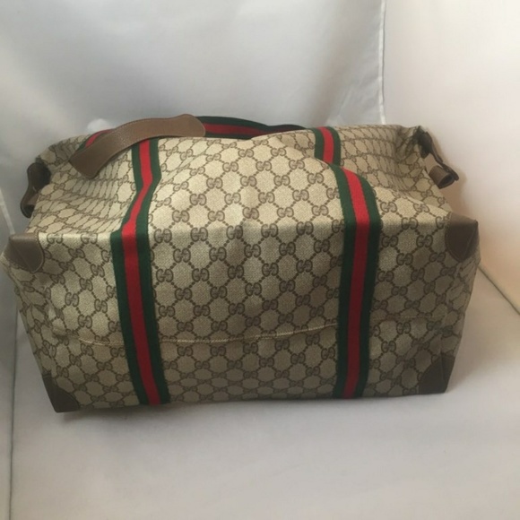 🔴SOLD🔴Vintage Gucci Webbing Sherry Boston Bag - Picture 3 of 7